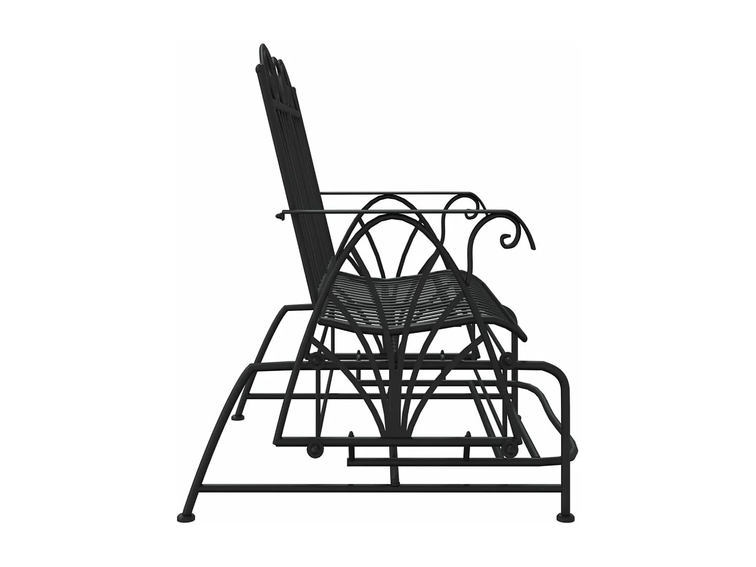 Banc de jardin meuble noire 114 x 83 x 98 cm 02_0011121