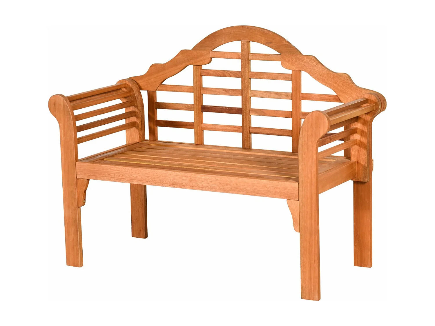 Panca da giardino pieghevole in legno di eucalipto a 2 posti 123 x 54 x 96 cm Panca da giardino da esterno per terrazza cortile balcone 20_0007806