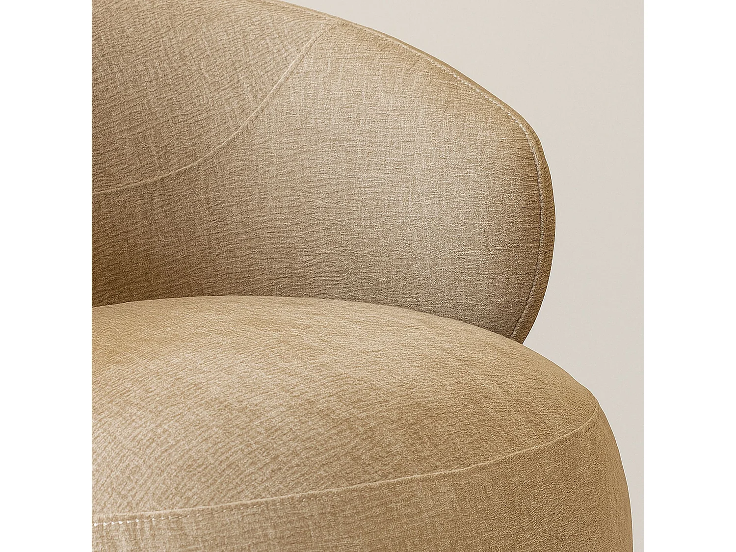 Now's Home - Canapé En Velours Texturé Beige 231x91x78 Cm Glove