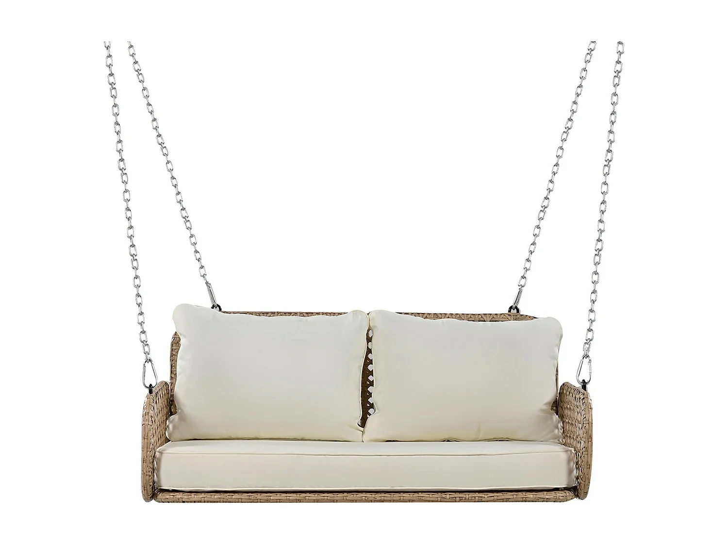 Tuinzwaai met 9 cm kussen, met kussens en 2x240 cm kettingen, 2 plaatsen, laad 320 kg