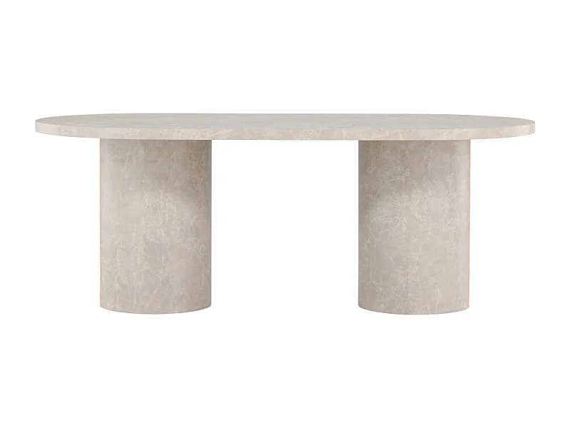 Table à Manger Effet Marbre "Narvik" 200cm Beige