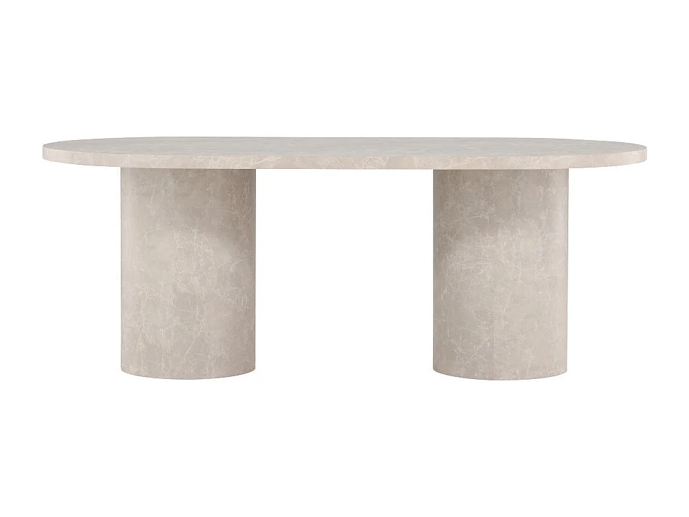 Table à Manger Effet Marbre "Narvik" 200cm Beige
