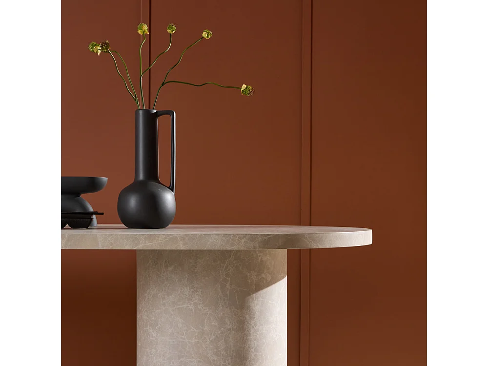 Table à Manger Effet Marbre "Narvik" 200cm Beige