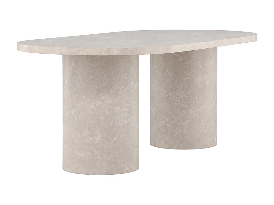 Table à Manger Effet Marbre "Narvik" 200cm Beige