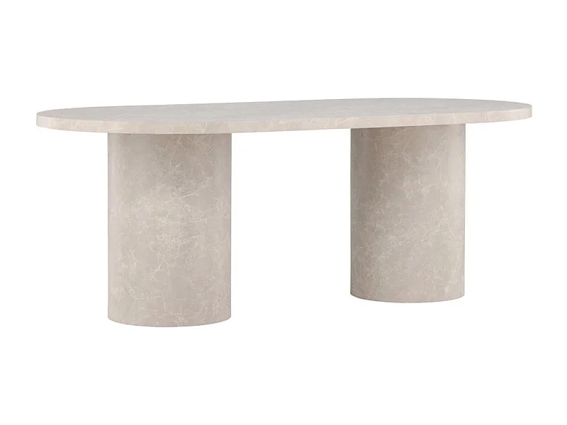 Table à Manger Effet Marbre "Narvik" 200cm Beige
