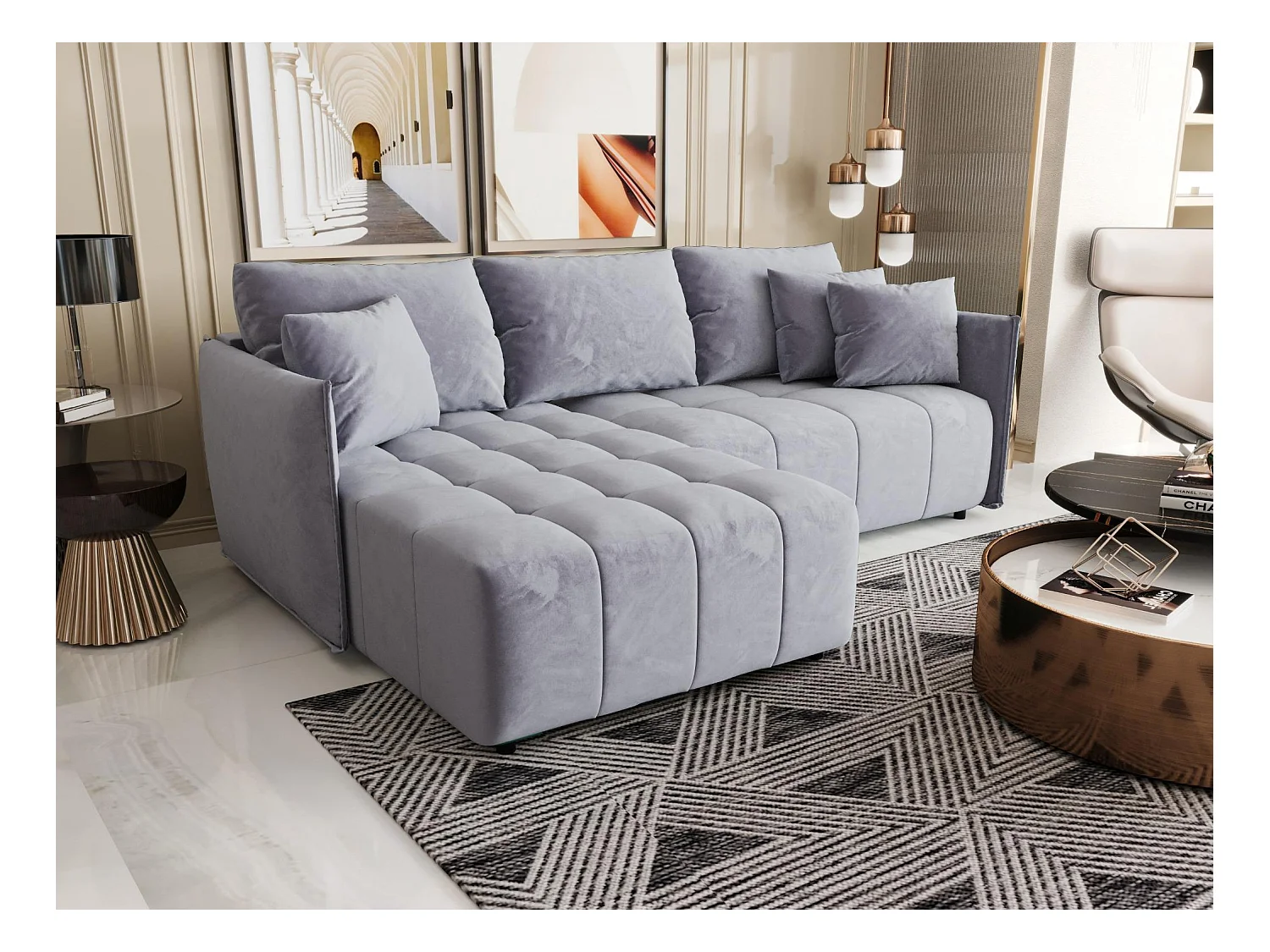 Ecksofa mit Schlaffunktion ONIL L Monolith 70 Links