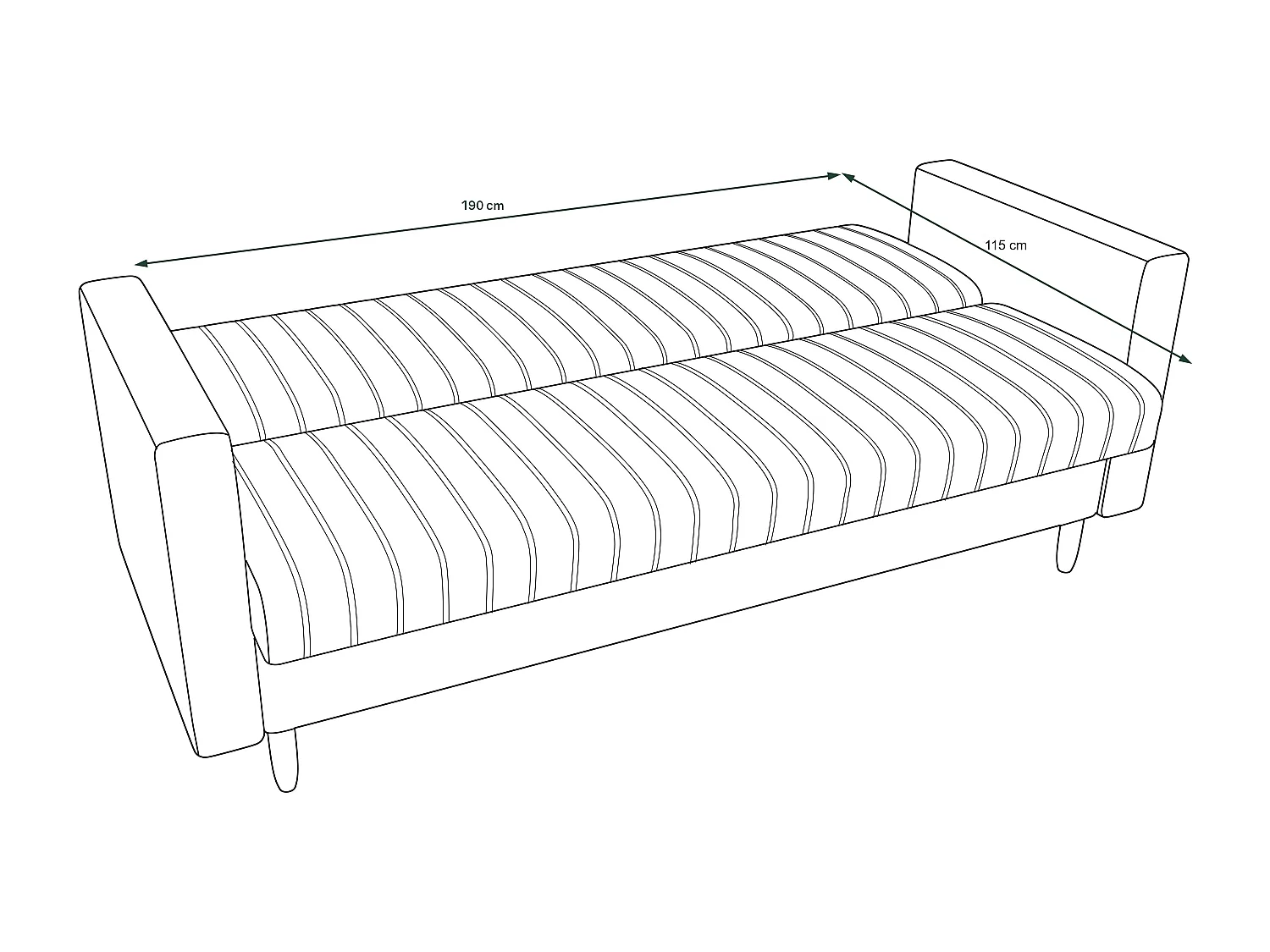 Schlafsofa, Couch MELISA RIVIERA 61