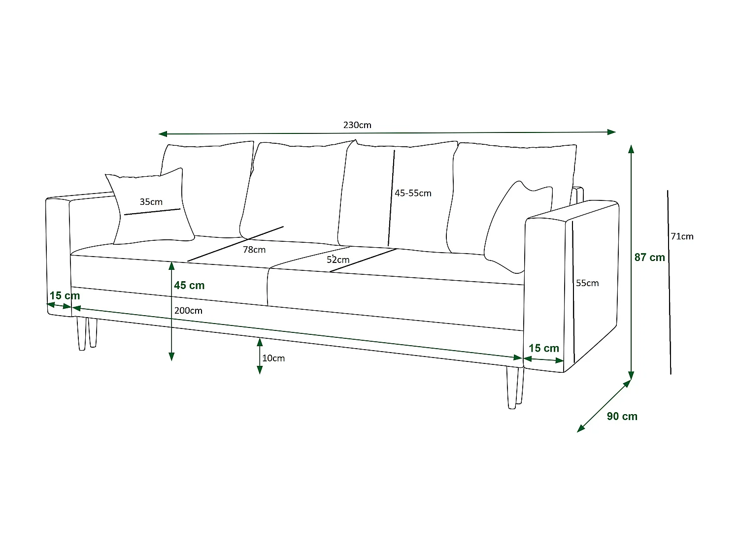 Schlafsofa, Couch KRISTI ITAKA 10