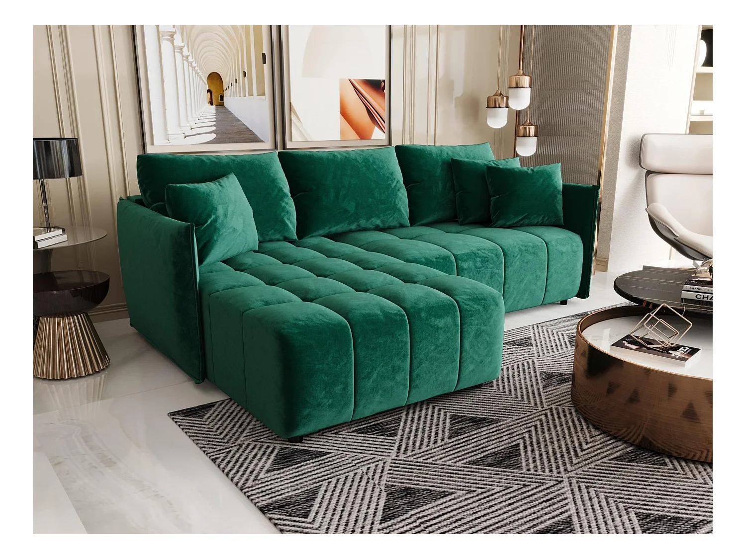 Ecksofa mit Schlaffunktion ONIL L Monolith 37 Links