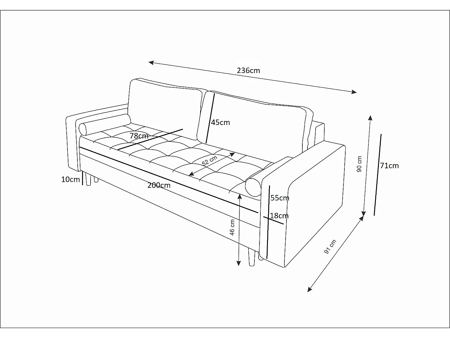 Schlafsofa, Couch PRIMA ITAKA 13