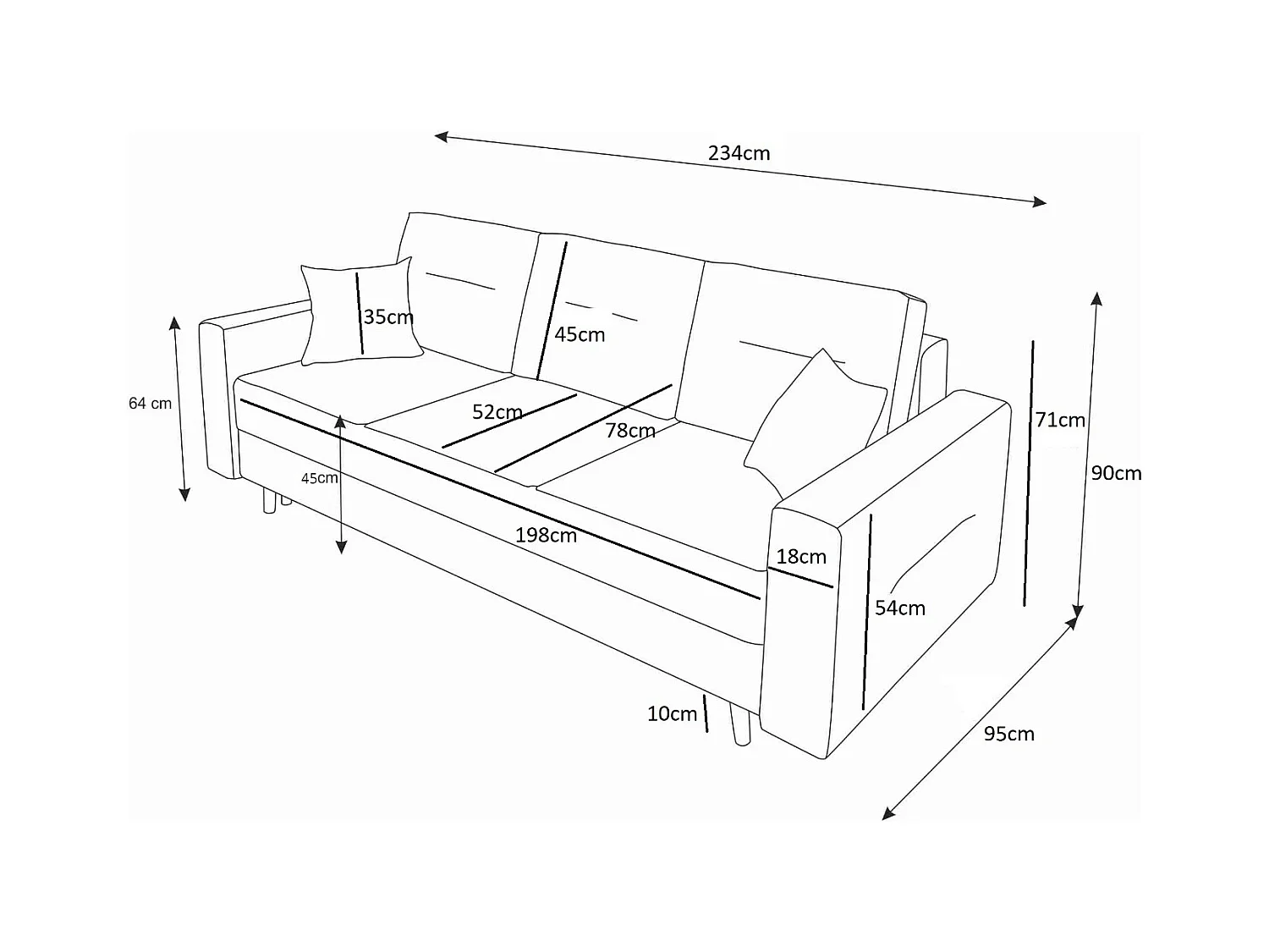 Schlafsofa, Couch BERGEN ITAKA 10