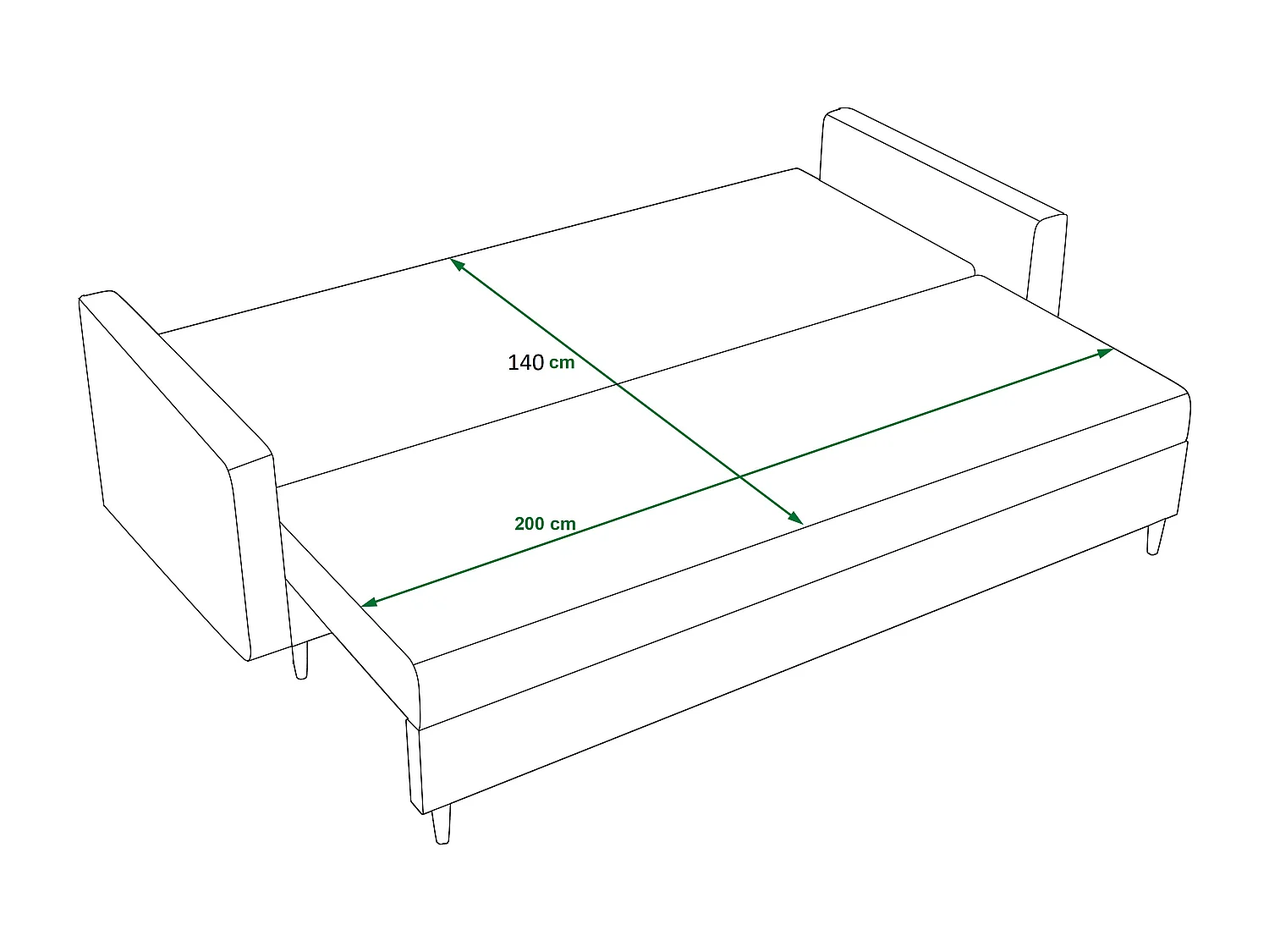 Sofa mit Schlaffunktion ASTRA ITAKA 39
