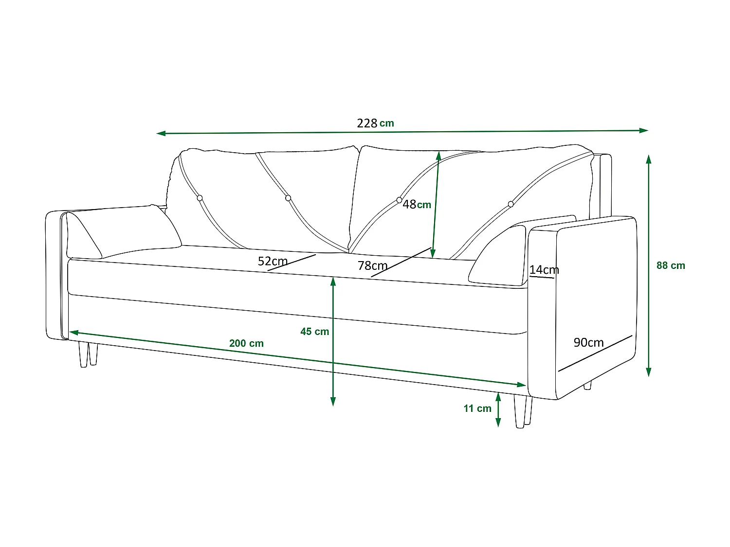 Sofa mit Schlaffunktion ASTRA ITAKA 39