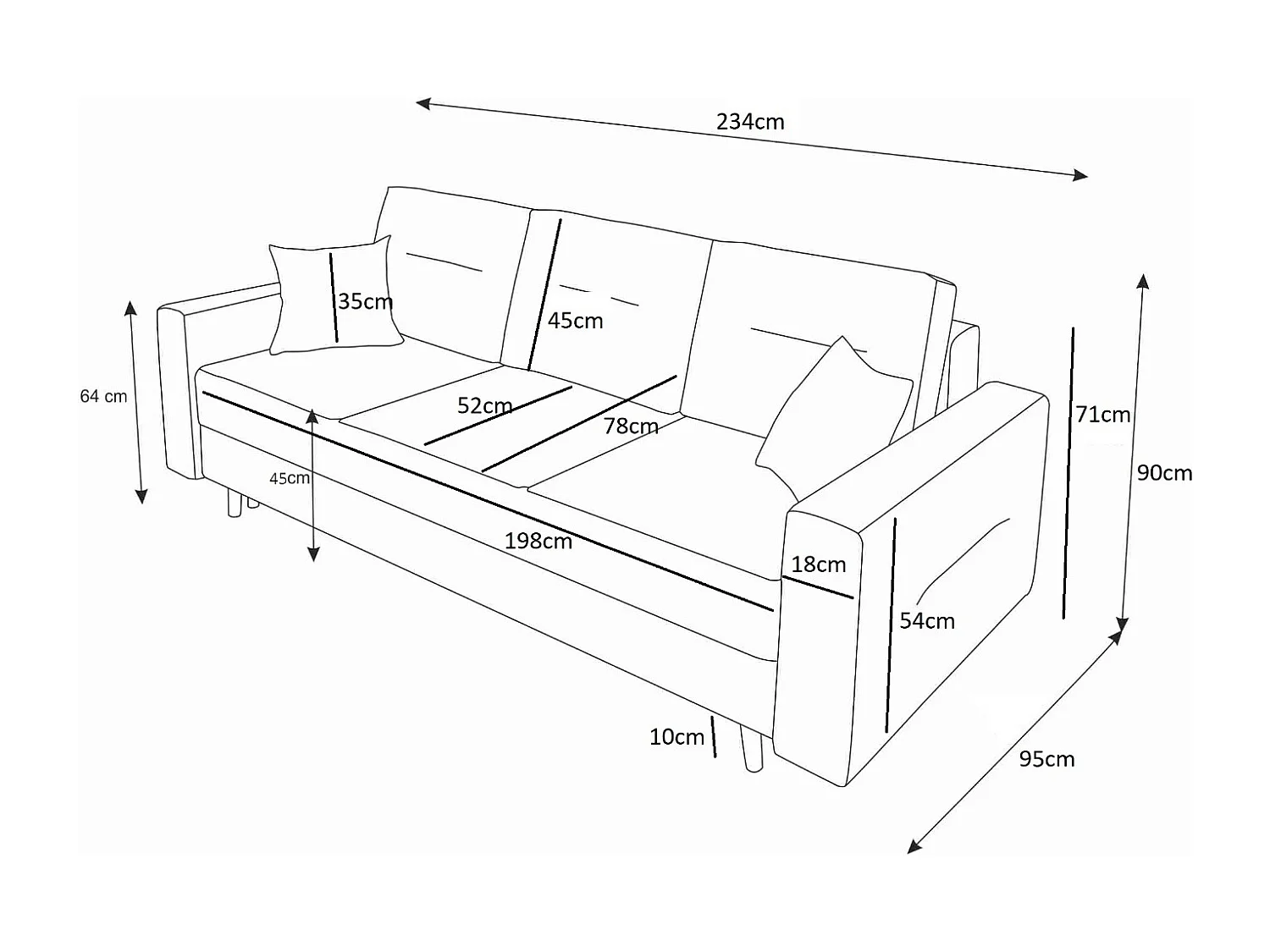 Schlafsofa, Couch BERGEN ITAKA 11