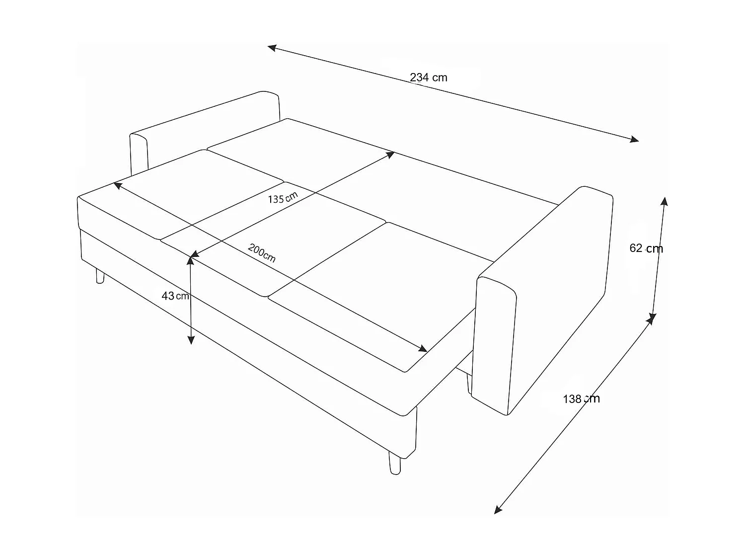 Schlafsofa, Couch KRONOS ITAKA 15