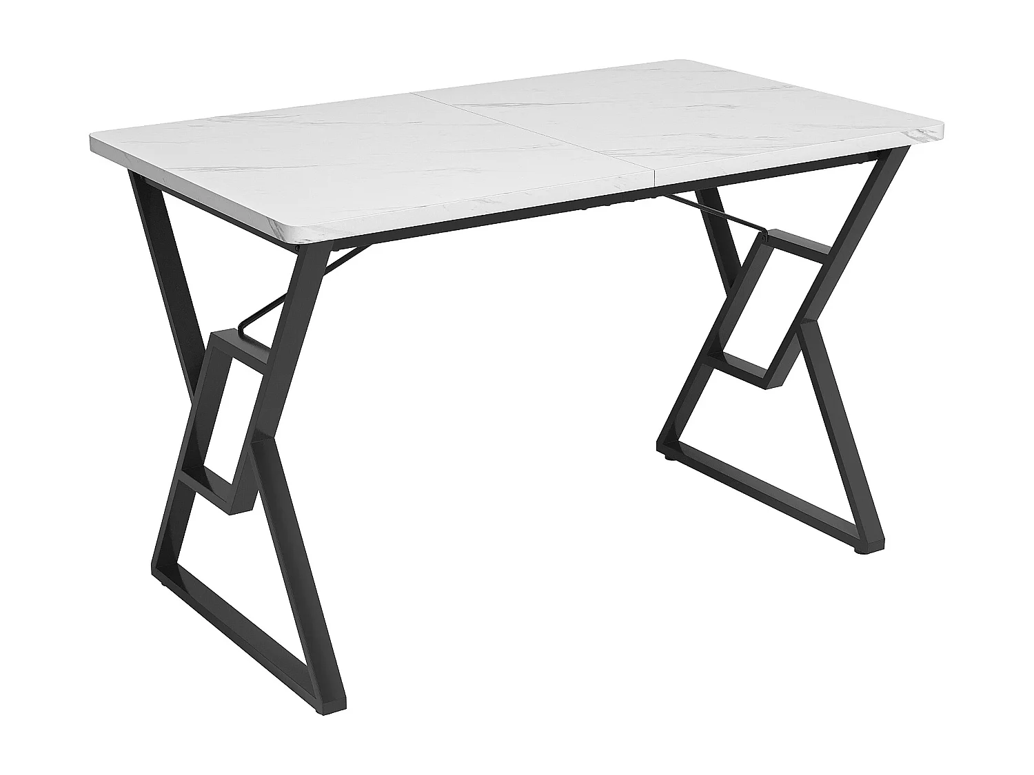 Groupe De Salle à Manger 5 Pièces, Table 119x70 Cm, 4 Chaises Cuir Pu, Pieds En Fer, Vert Foncé