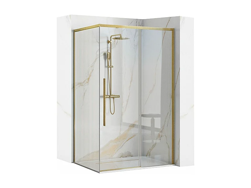 Cabine De Douche Rea Solar 80X100 Brush Gold