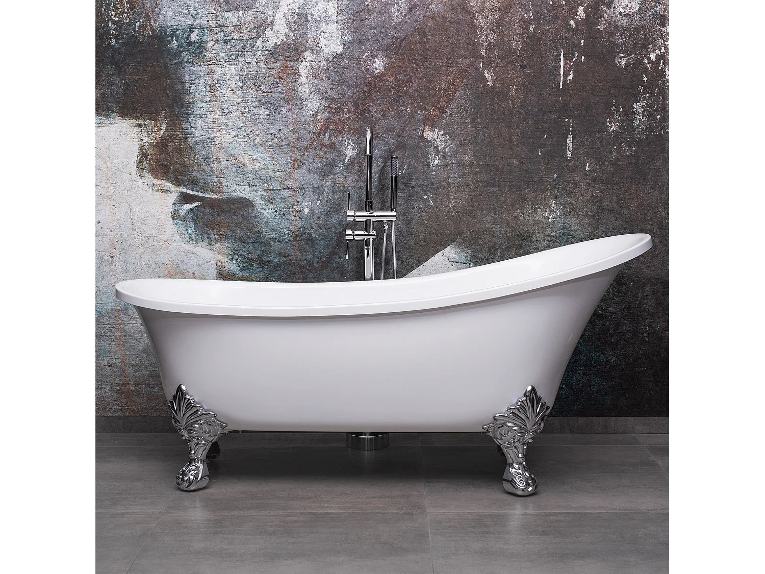 Vasca Bagno Da Terra Rea Sparta 175Cm White