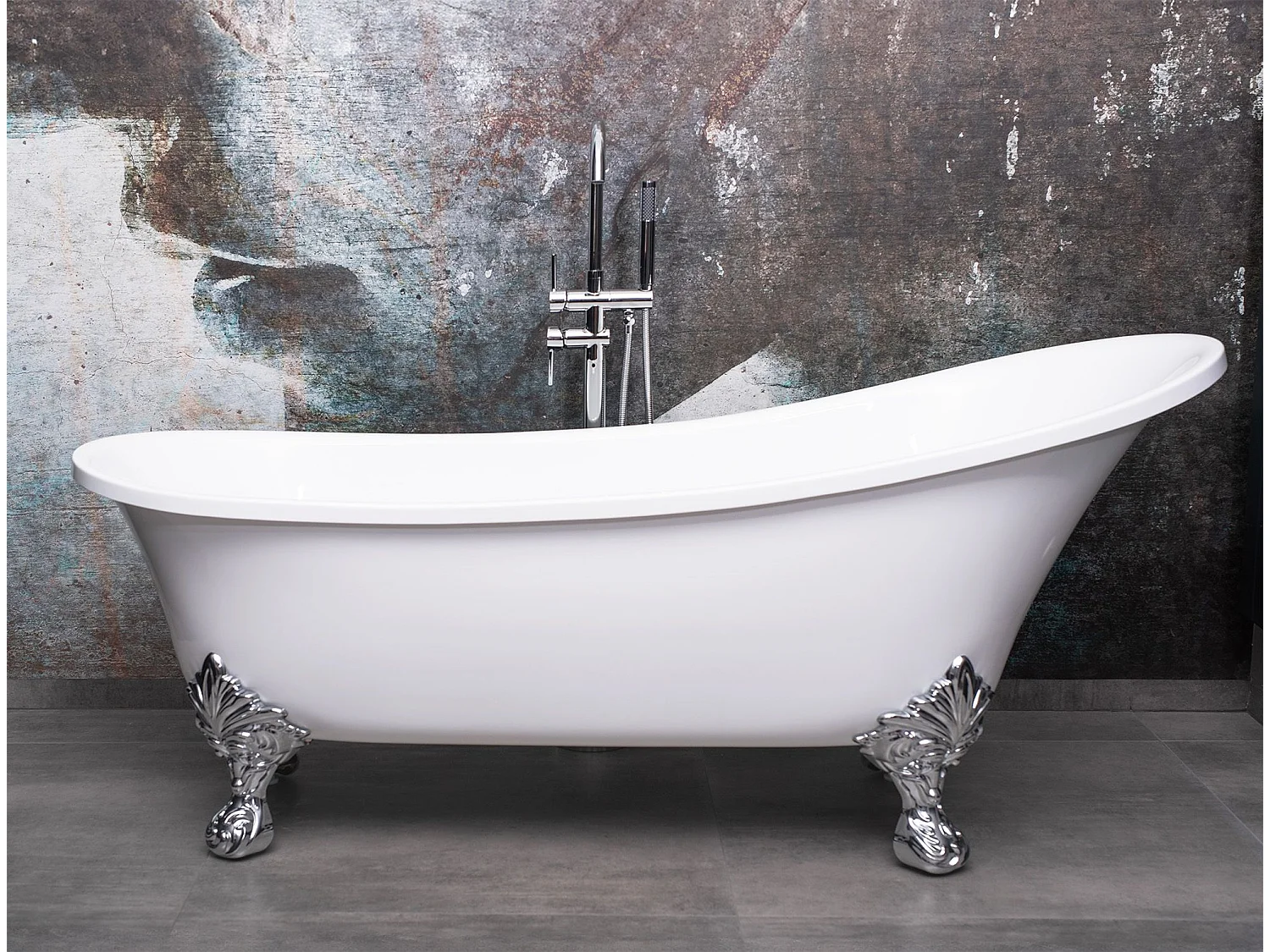 Vasca Bagno Da Terra Rea Sparta 175Cm White