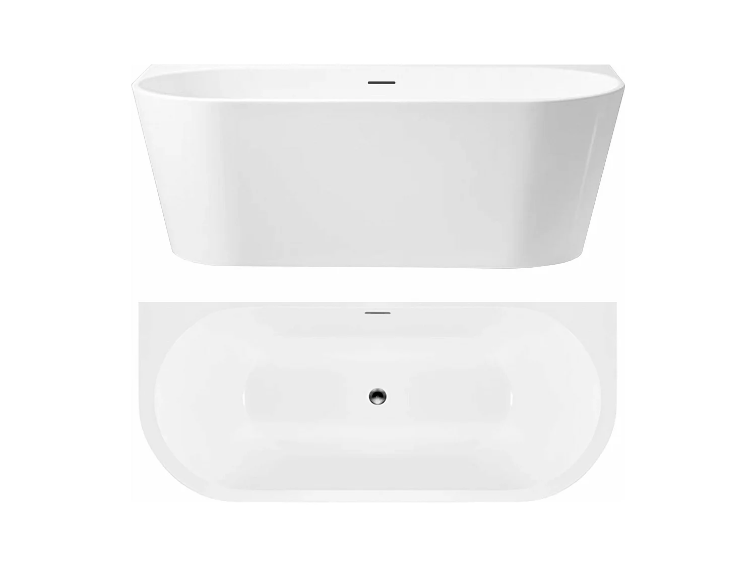 Baignoire Acrylique Murale Rea Capri 170Cm White