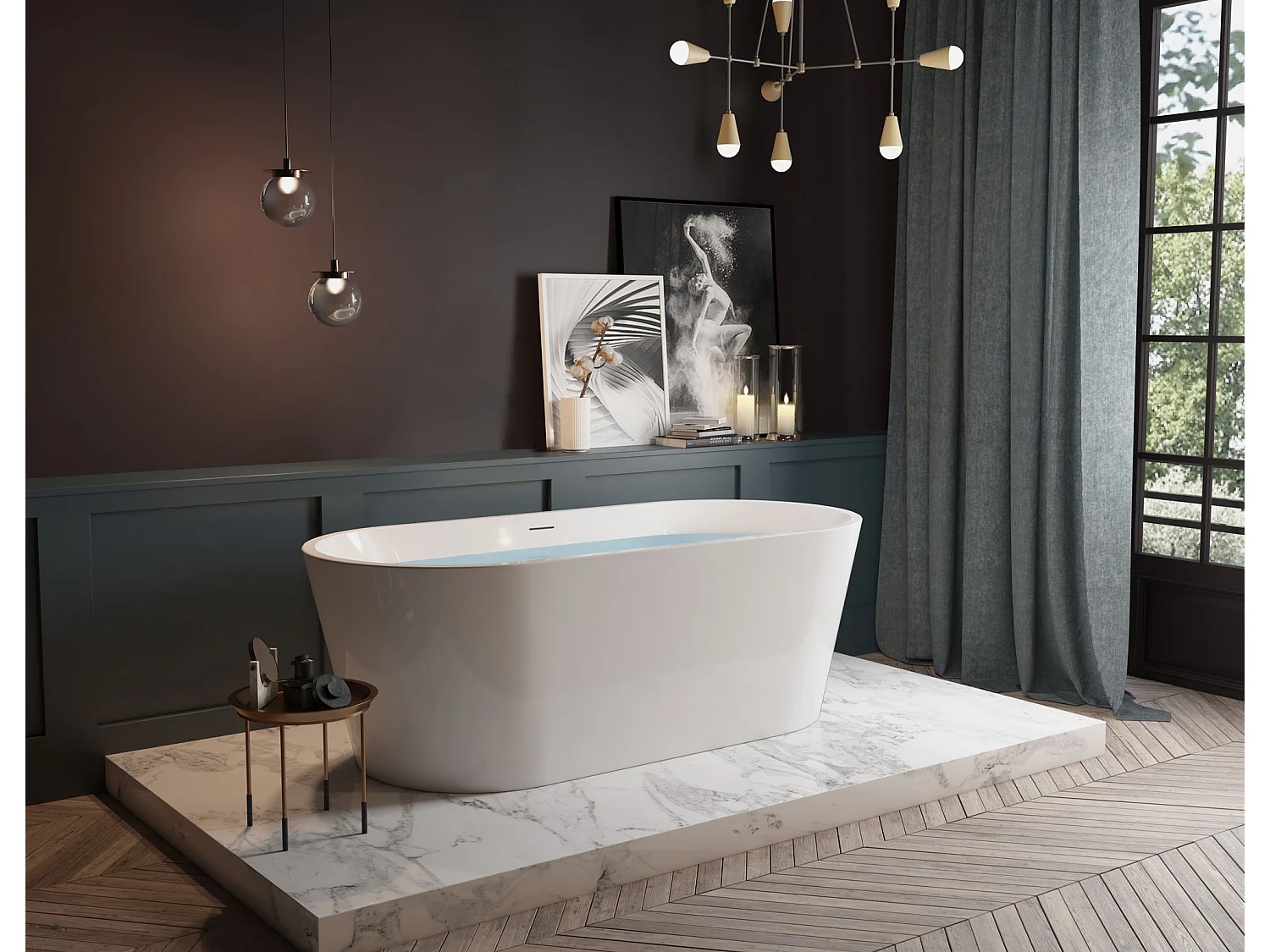 Vasca Bagno Da Terra Rea Milano 170Cm White