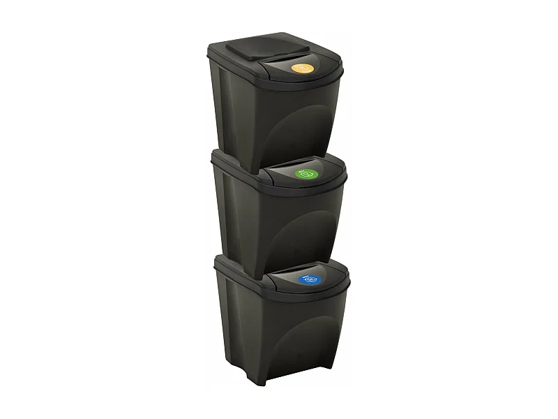 Contenitori impilabili 3 pezzi antracite 75 l 02_0006079