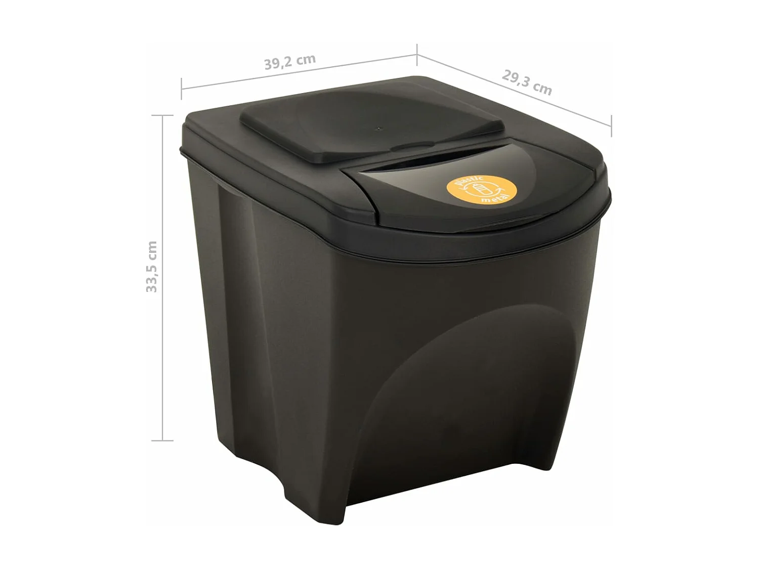 Contenitori impilabili 3 pezzi antracite 75 l 02_0006079