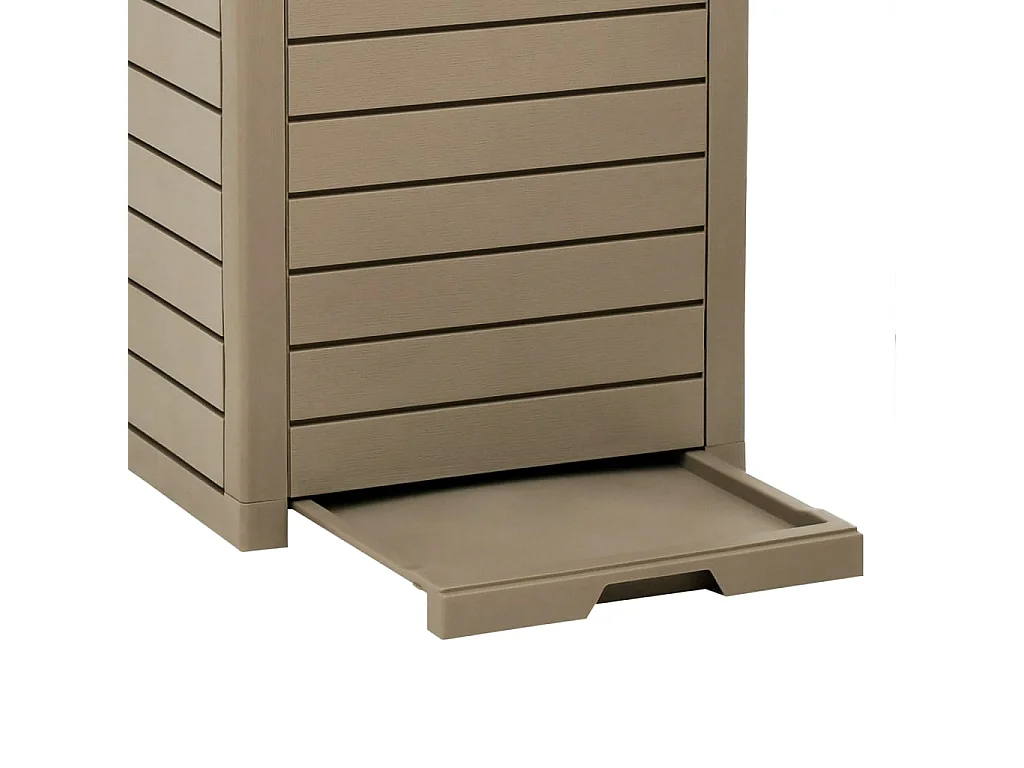 Lixeira externa marrom claro 41x41x86 cm polipropileno 02_0006115