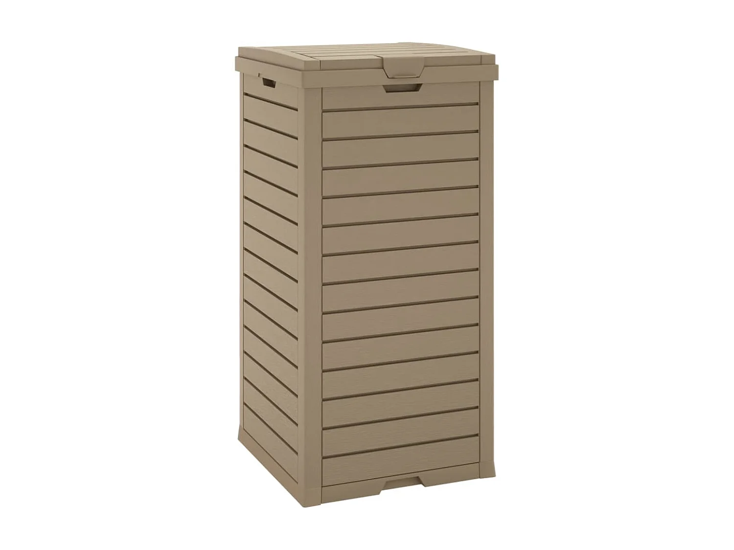 Pattumiera da esterno marrone chiaro 41x41x86 cm polipropilene 02_0006115