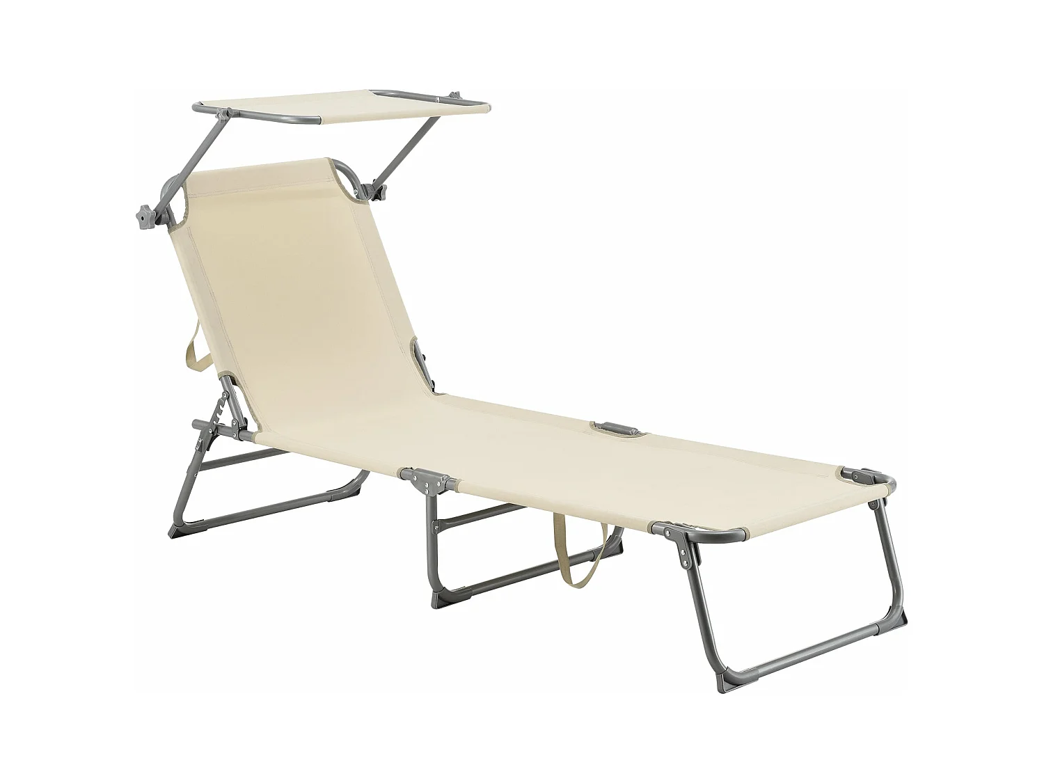 Transat bain de soleil argenté 57 x 189 x 28 cm 03_0006410