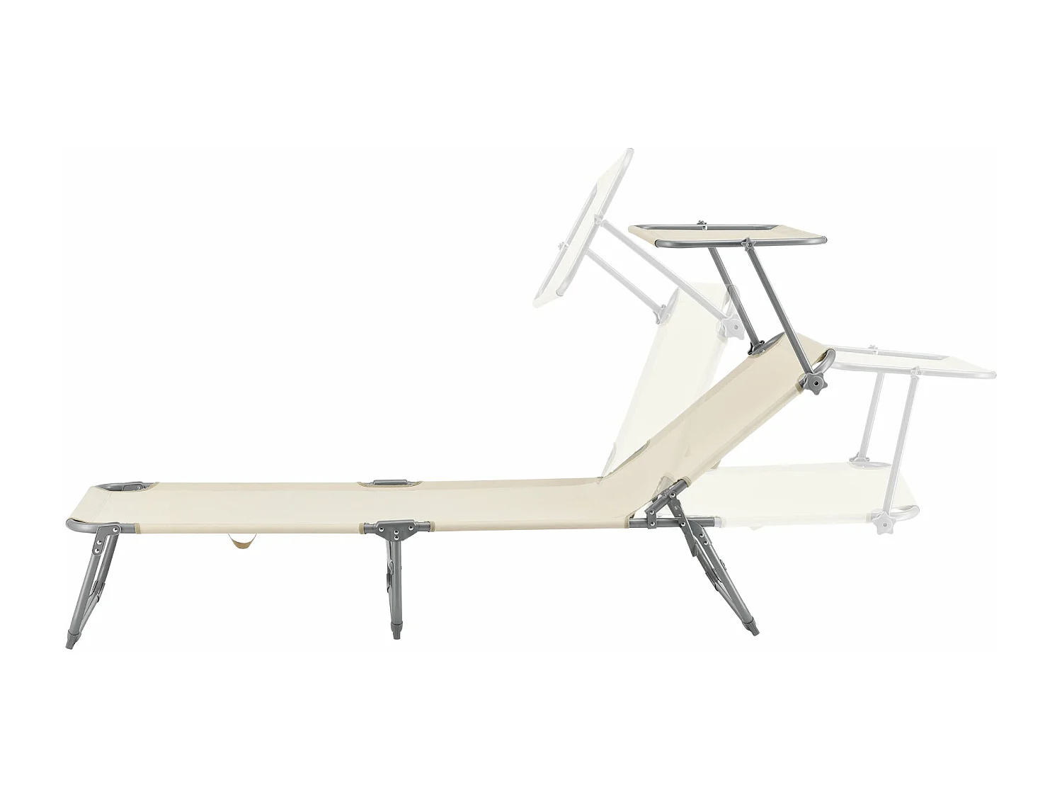 Transat bain de soleil argenté 57 x 189 x 28 cm 03_0006410