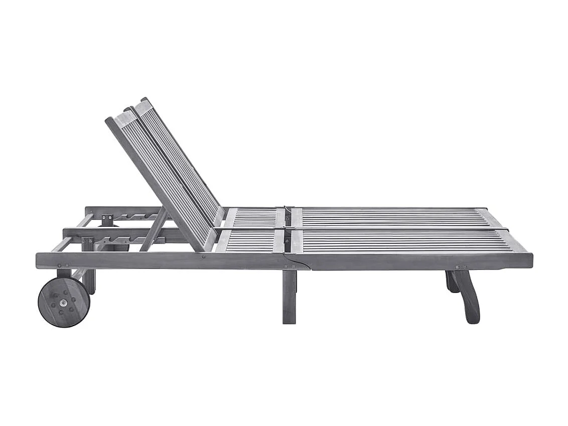 Transat chaise longue bain grise 200 x 118 x 30 cm 02_0012229