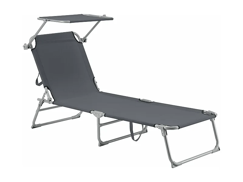 Transat bain de soleil argenté 189 x 57 x 28 cm 03_0006411