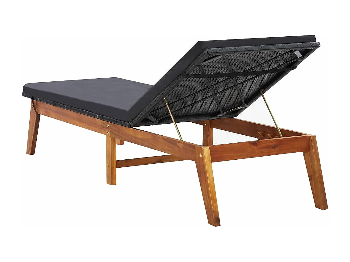 Transat chaise longue bain résine marron 200 x 60 x 34 cm 02_0012771