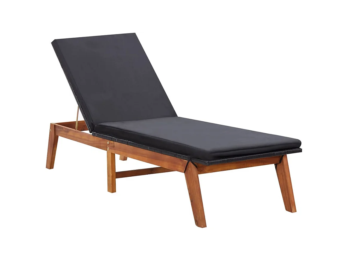 Transat chaise longue bain résine marron 200 x 60 x 34 cm 02_0012771