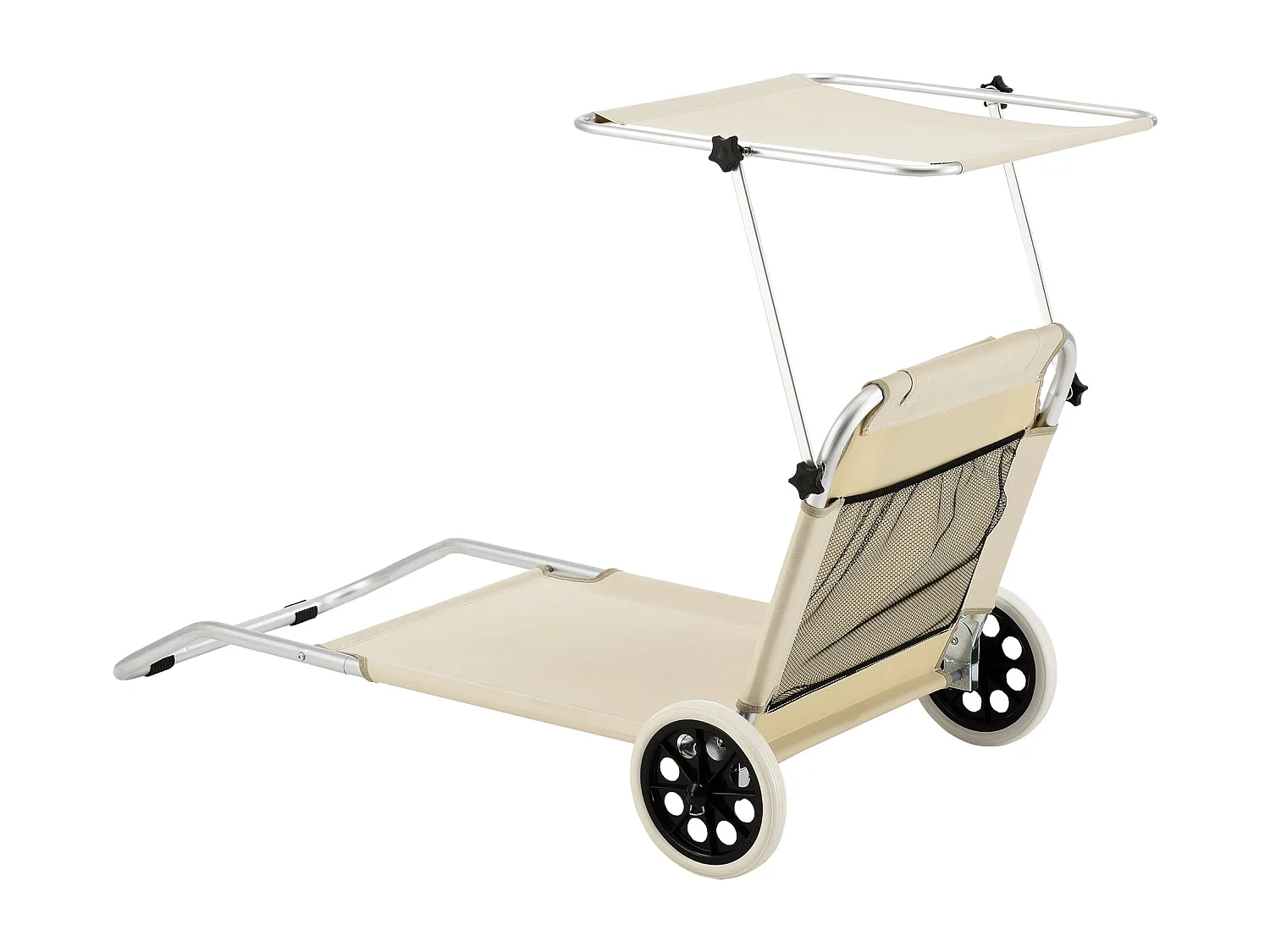 Transat bain de soleil aluminium argenté 150 x 62 x 114 cm 03_0006420