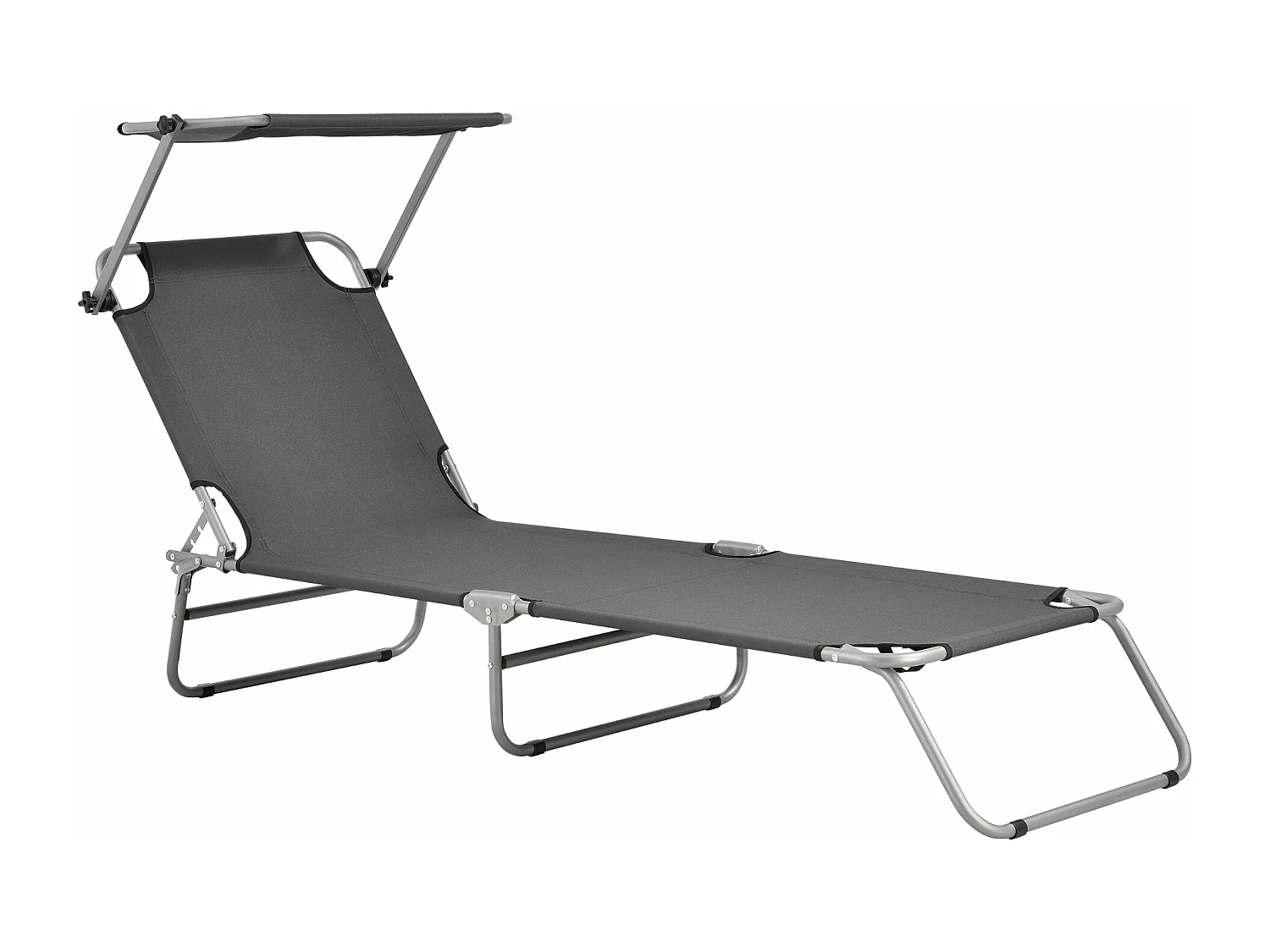 Transat bain de soleil argenté 55 x 186 x 24 cm 03_0006408