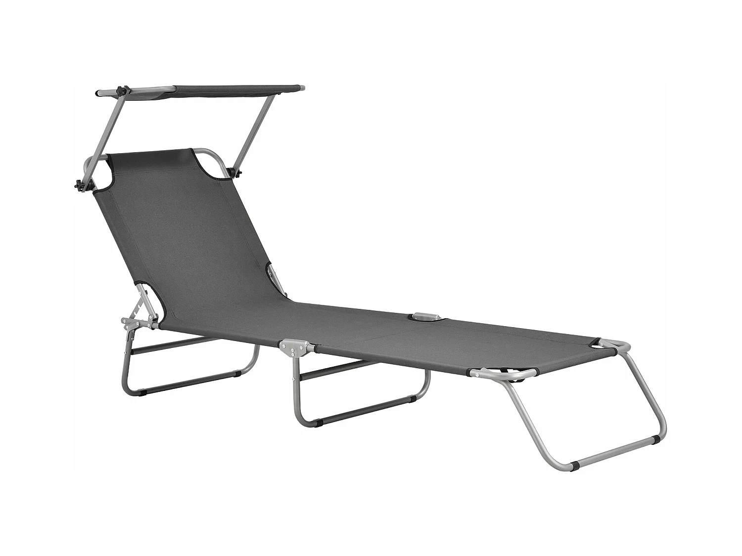 Transat bain de soleil argenté 55 x 186 x 24 cm 03_0006408