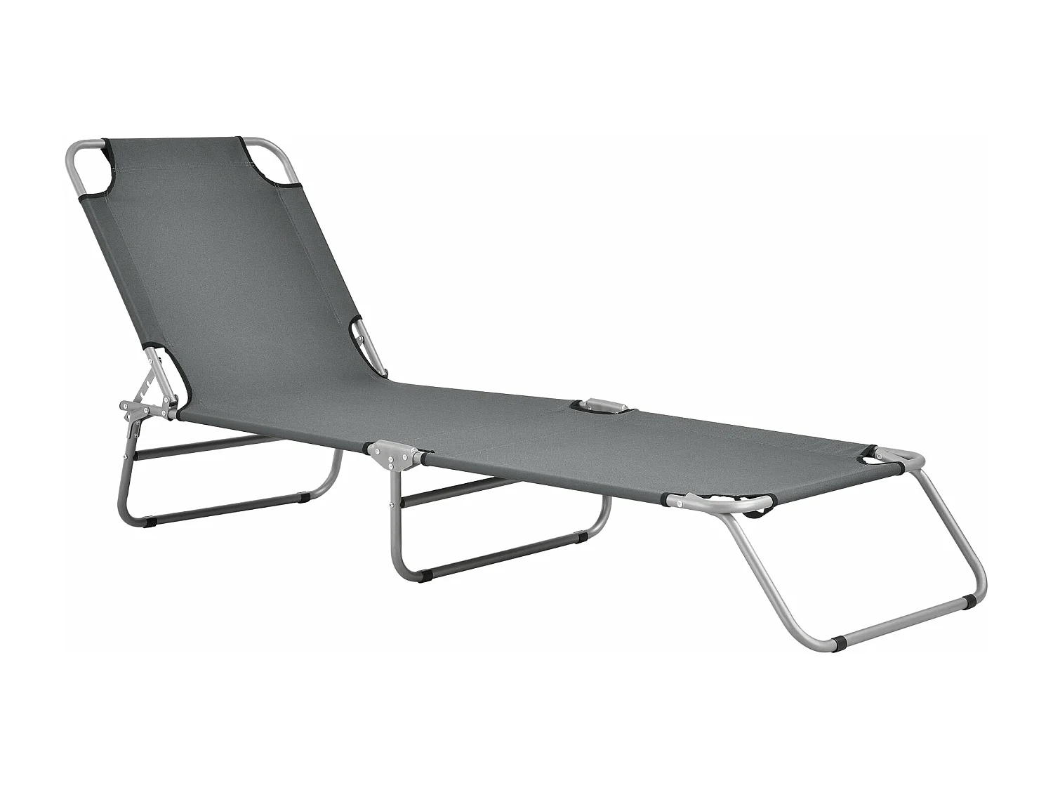 Transat bain de soleil argenté 186 x 55 x 24 cm 03_0006415