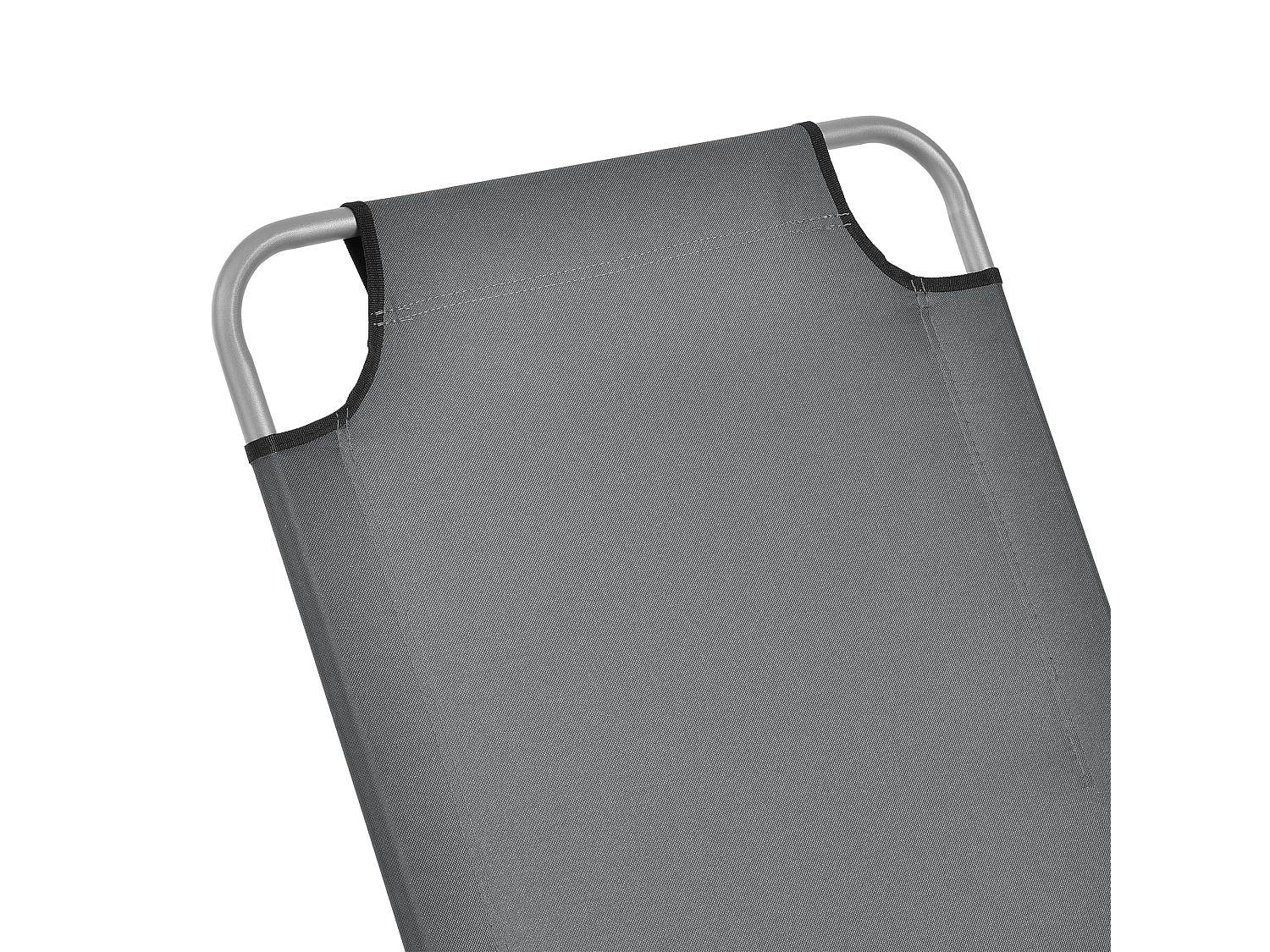 Juego de 2 tumbonas reclinables acero poliéster plata gris oscuro mate 03_0006431