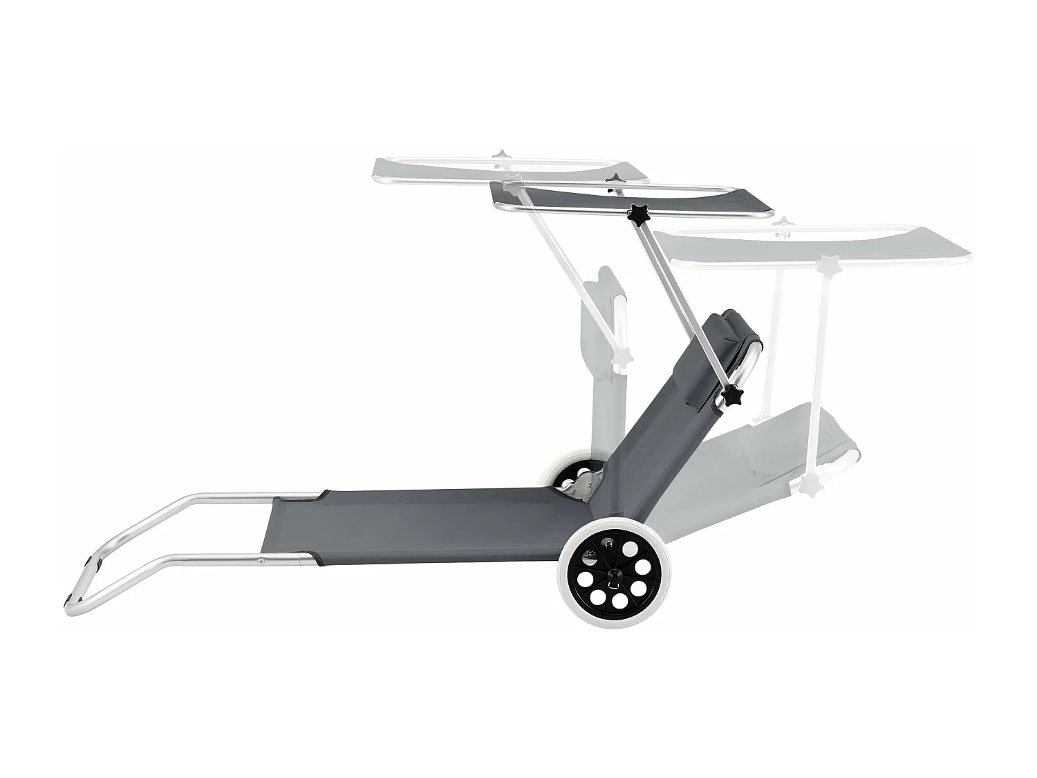 Transat bain de soleil aluminium argenté 150 x 62 x 114 cm 03_0006421