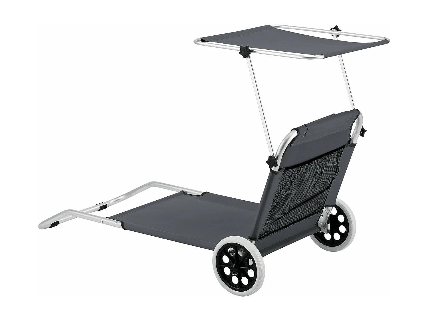 Transat bain de soleil aluminium argenté 150 x 62 x 114 cm 03_0006421