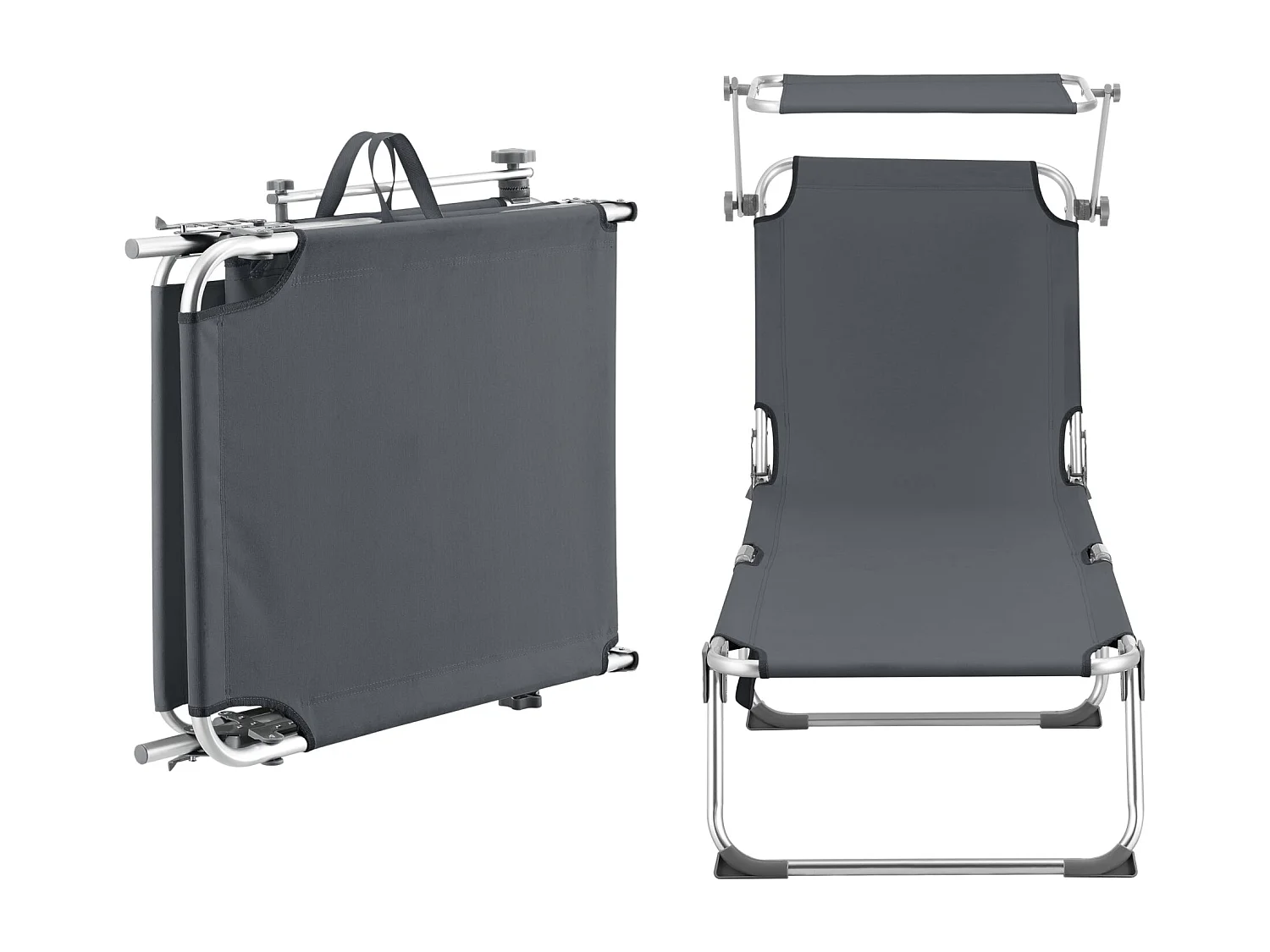 Transat bain de soleil aluminium argenté 189 x 57 x 79 cm 03_0006413