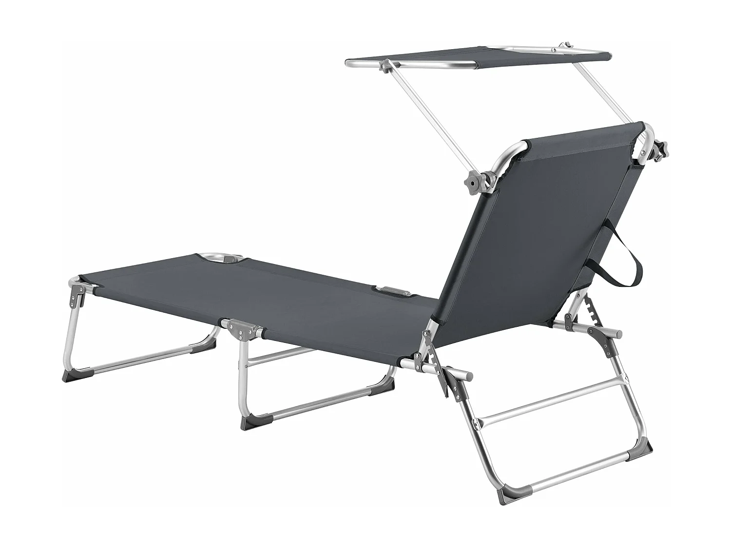 Transat bain de soleil aluminium argenté 189 x 57 x 79 cm 03_0006413