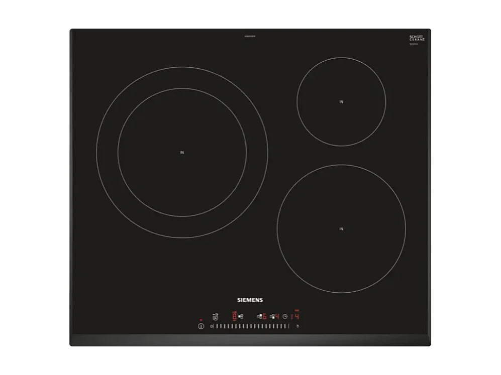 Siemens Plaque de cuisson induction 60cm 3 feux 7400w noir - EH651FJB1E