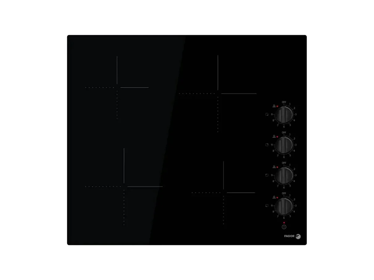 Fagor Table de cuisson vitrocéramique 59 cm 4 feux 6000w noir - FAVM3540