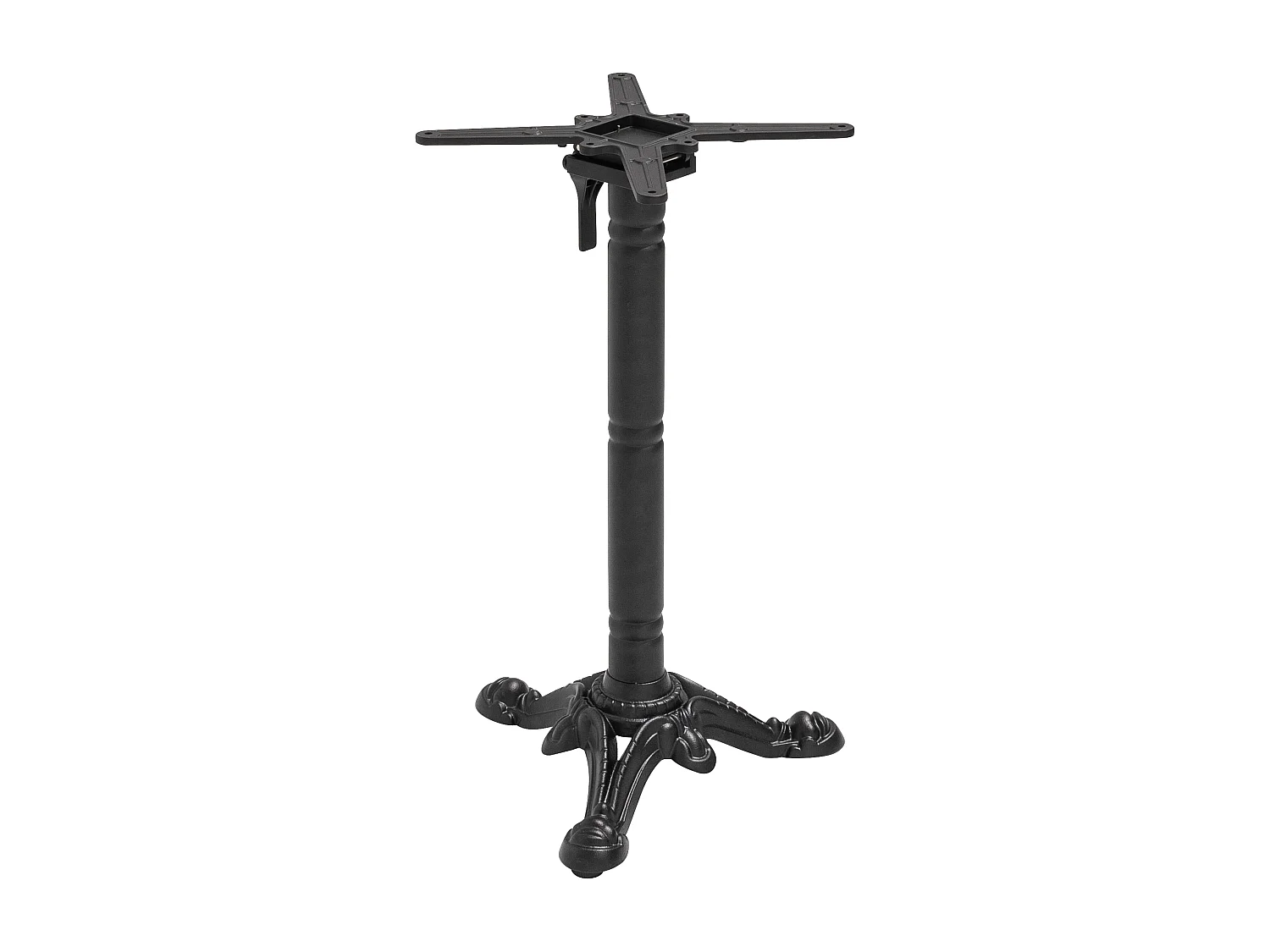 Table à mange ronde 60 cm inclinable noir/doré et pied noir