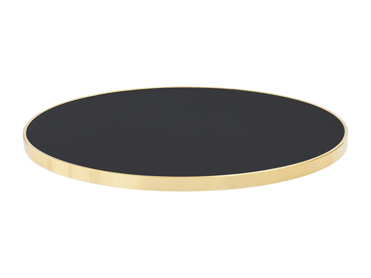 Table à mange ronde 60 cm inclinable noir/doré et pied noir