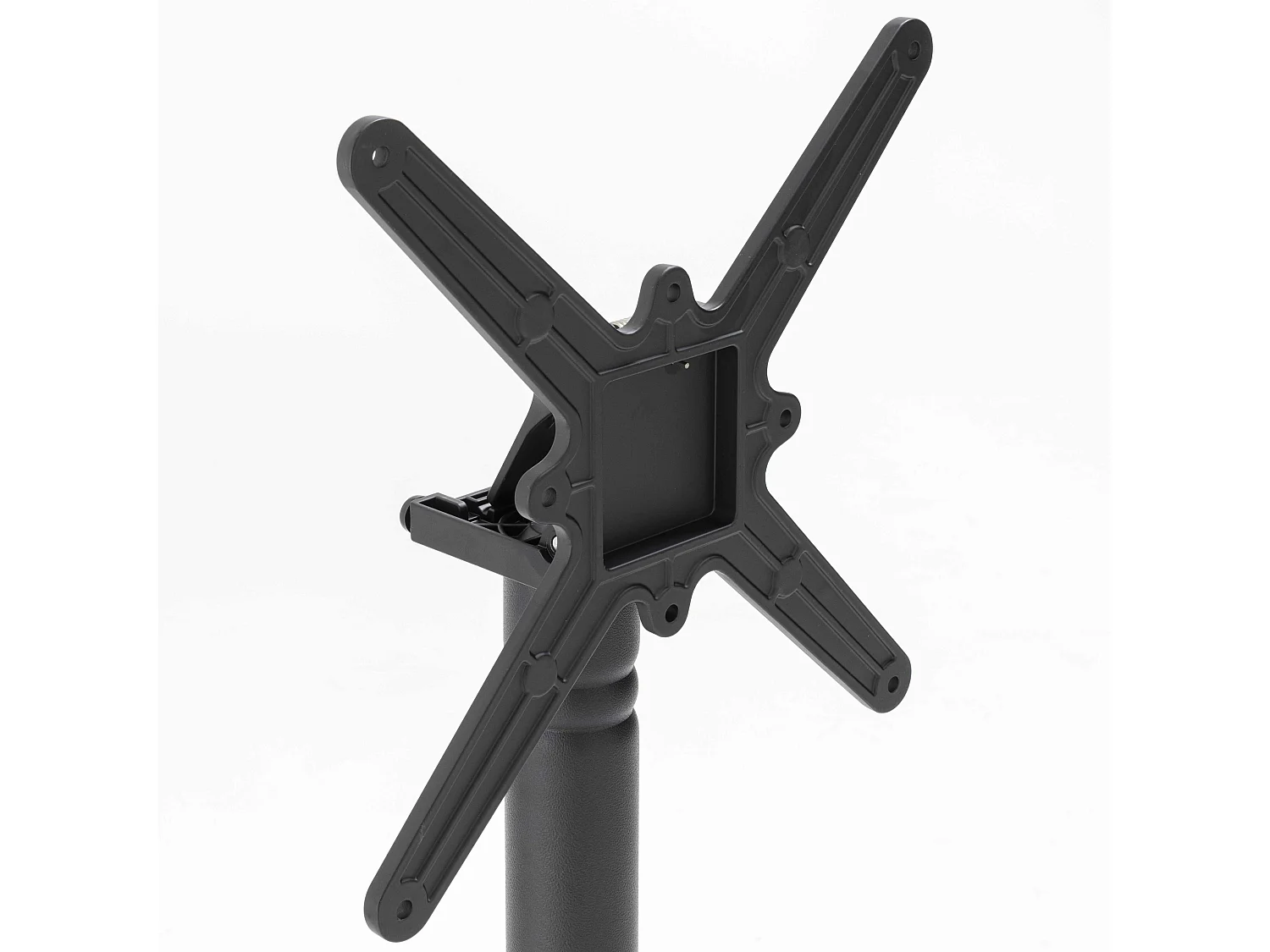 Table à mange ronde 60 cm inclinable noir/argent et pied noir