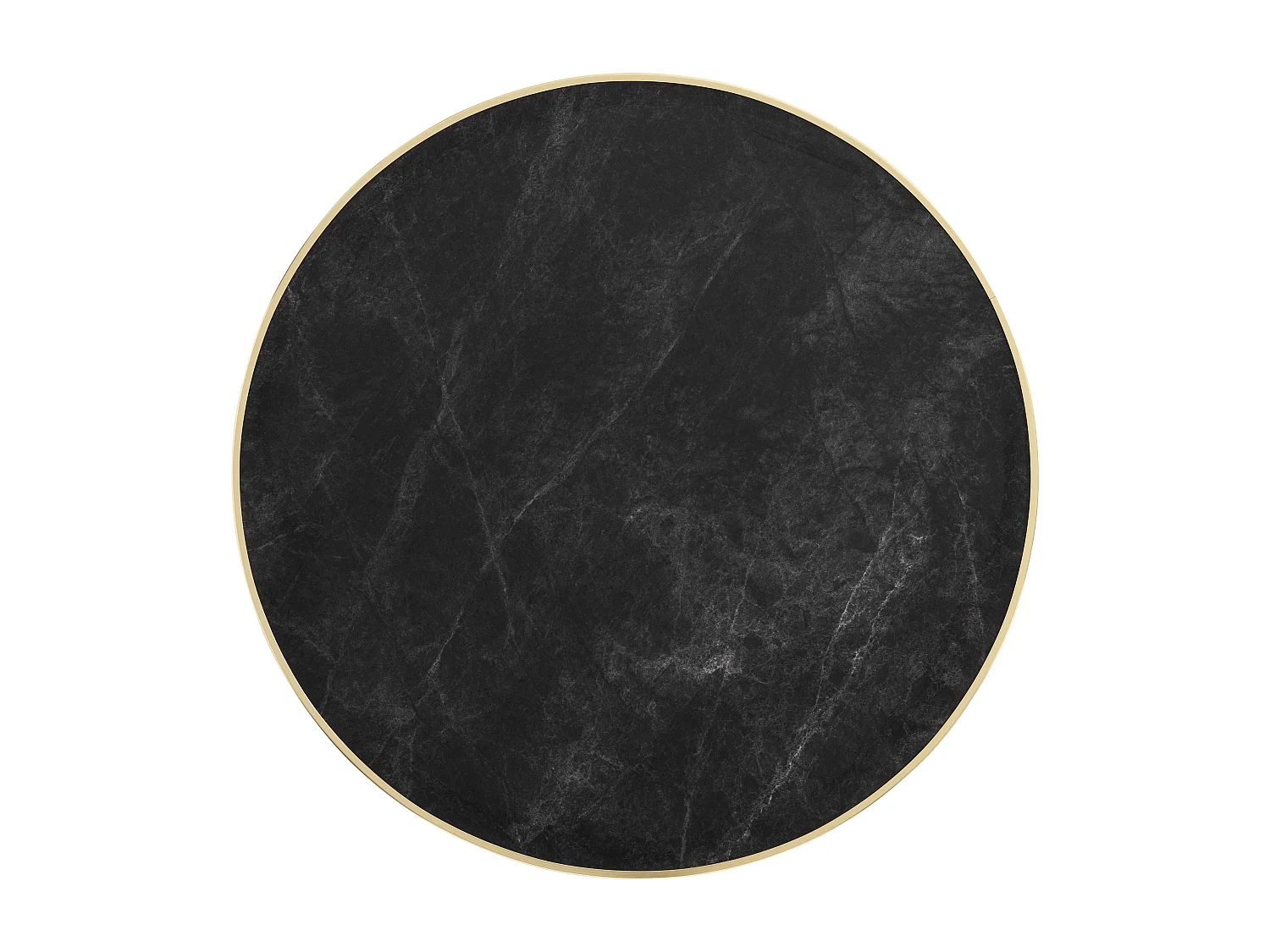 60 cm ronde hoge tafel kantelbaar zwart/goud en zwart marmeren blad